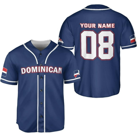 Personalized Dominican Republic Baseball Jersey Shirt,Team Name Republic Dominicana Baseball Jersey for Men,Women (4XL)