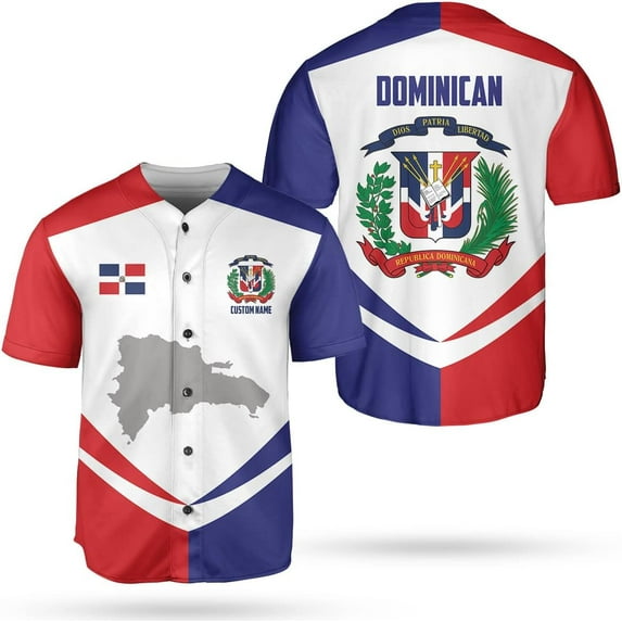 Personalized Dominican Republic Baseball Jersey Shirt,Team Name Republic Dominicana Baseball Jersey for Men and Women (M)