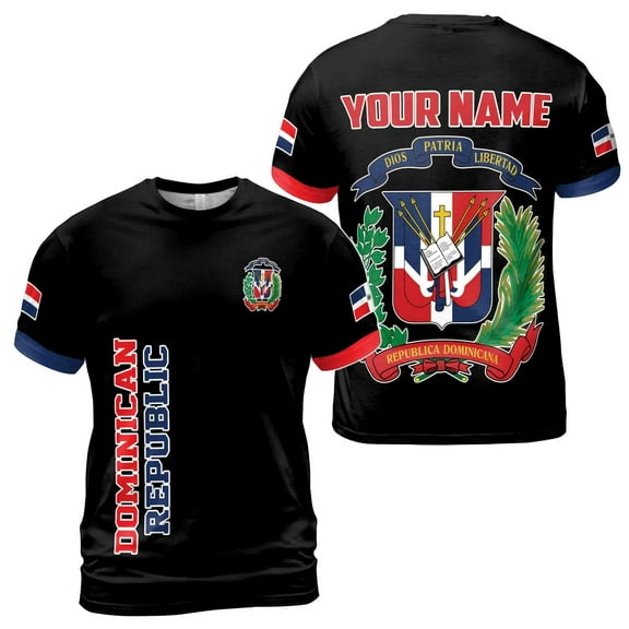 Personalized Dominican Republic Shirt, Dominican Flag 3D T-Shirt S-5XL