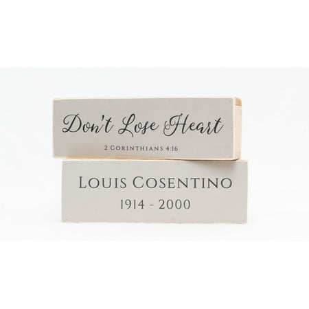 Personalized Don't Lose Heart Bereavement Shelf Sitter