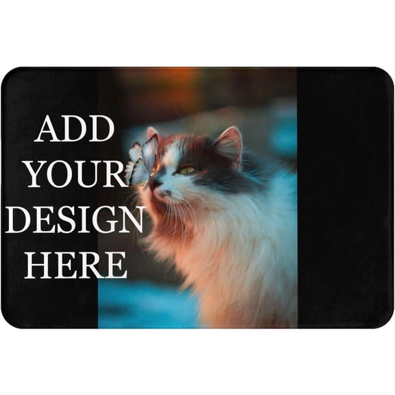 Personalized Doormat 16 x 24 in Custom Your Own Photo Logo Name Text Rug Carpet Non-Slip Durable Door mat for Home Garden Dorm Office Front Door Decoration