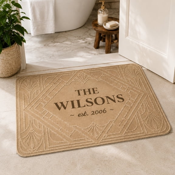 Personalized Doormat Custom Name & Text Non-Slip Mat – Custom Print Home Entryway Rug, 2 Sizes Available