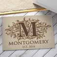 thumbnail image 1 of Personalized Doormat - Floral Initial Indoor/Outdoor Welcome Mat, 1 of 3