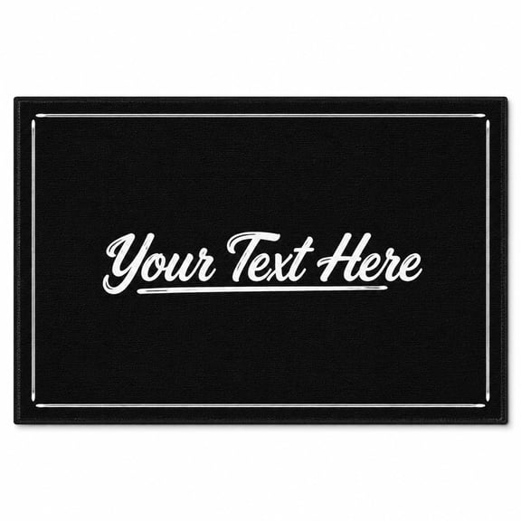 Personalized Doormat with Custom Text, Printable Fabric Mat with Non-Slip Backing, 15.7 x 23.6 or 19.7 x 31.5 in