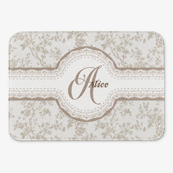 Personalized Doormat with Monogram and Name, Printable Mat Fabric with Non-Slip Backing, 2 Sizes, Spot Clean