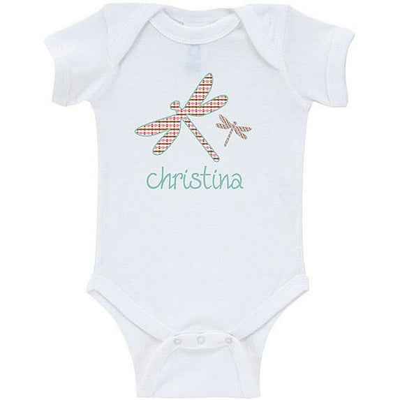 Personalized Dragonfly Baby White Creeper