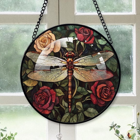 Personalized Dragonfly Tree Stained Glass, Dragonfly Xmas Gifts Ideas, Dragonfly Christmas Dcor, Xmas Decorations wVdJAR