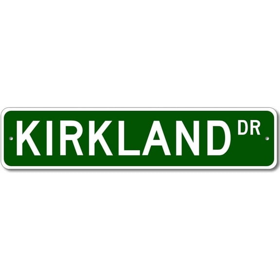 Personalized Drive Street Sign Metal Plaque 4 x 16 Inches