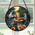 thumbnail image 1 of Personalized Duck Suncatcher Stained Glass Suncatchers, Duck Ornament for Sun Catcher Indoor Window, Duck Painted Glass Panel Décor 0It25V, 1 of 5
