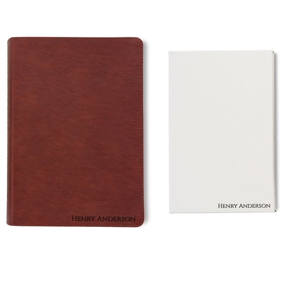 Personalized ESV Bible & Prayer Journal Set, Men's Study Bible, Custom Engraved with Name, Christian Gift, Baptism Gift for men
