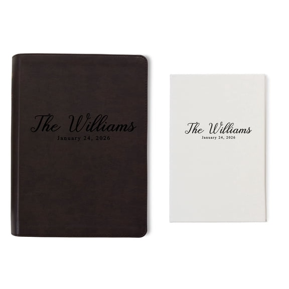 Personalized ESV Journaling Bible & Prayer Journal Set, Lined Wide-Margin Bible, Custom Engraved Name, Christian Gift, Wedding Gifts