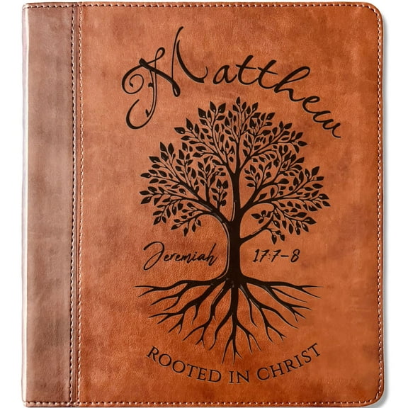 Personalized ESV Journaling Study Bible, Rooted in Christ Tree Design, Custom Name Engraved, Christian Gifts