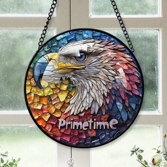 Personalized Eagle Head Stained Glass, Eagle Head Gifts for Women, Eagle Head for Windows, Eagle Head Window Hangings with Chain and Hook rk8qVe (Eagle Head 1)