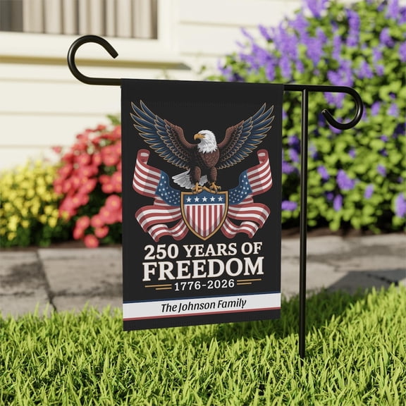 Personalized Eagle Shield USA 250 Years Flag 28x40 POLE NOT INCLUDED House Flag
