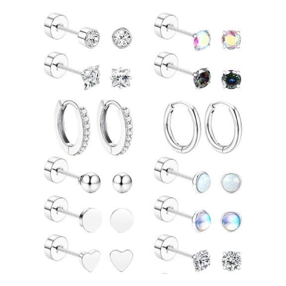 Personalized Ear Studs and Ear Clip Charm Elegant Earrings Set for Stylish Women