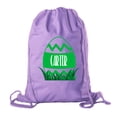 thumbnail image 1 of Personalized Easter Basket Bags, Cotton Drawstring Backpacks Custom Easter Bags - Zig Zag Egg, 1 of 2