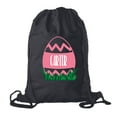thumbnail image 1 of Personalized Easter Basket Bags, Cotton Drawstring Backpacks Custom Easter Bags - Zig Zag Egg, 1 of 2