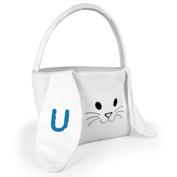 Personalized Easter Bunny Basket With Initial