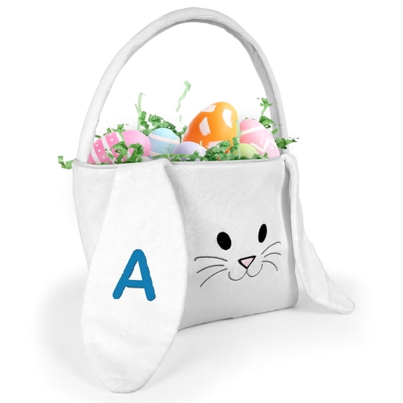 Personalized Easter Bunny Basket With Initial