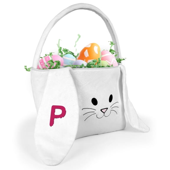 Personalized Easter Bunny Basket With Initial