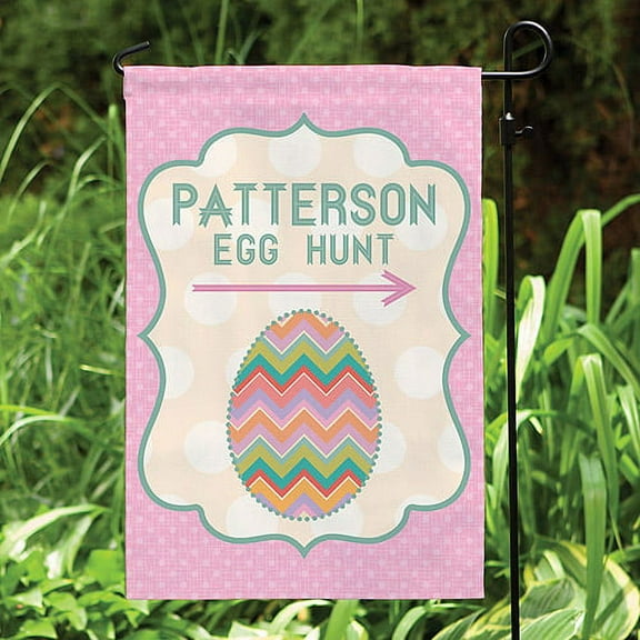 Personalized Easter Egg Hunt Garden Flag
