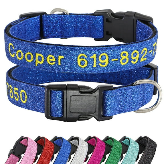 Personalized Embroidered Dog Collar Custom Nylon Pet Collar for Small Large Dogs