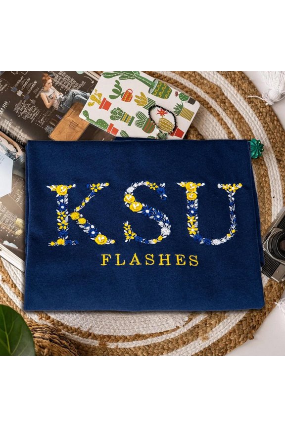 Personalized Embroidered Floral Letter College Sweatshirt Unique Graduation, Custom Embroidered Sweatshirt