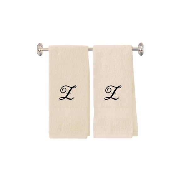 Personalized Embroidered Monogram Terry Cotton Hand Towel Set Gift 2 Pc-Z