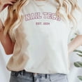 thumbnail image 1 of Personalized Embroidered Nail Tech Sweatshirt, Flower Nail Boss Technician Sweatshirt, Nail Stylist Nail Artist Gifts (Cotton, Nail 1) (WhiteT-Shirt, 4XL), 1 of 7