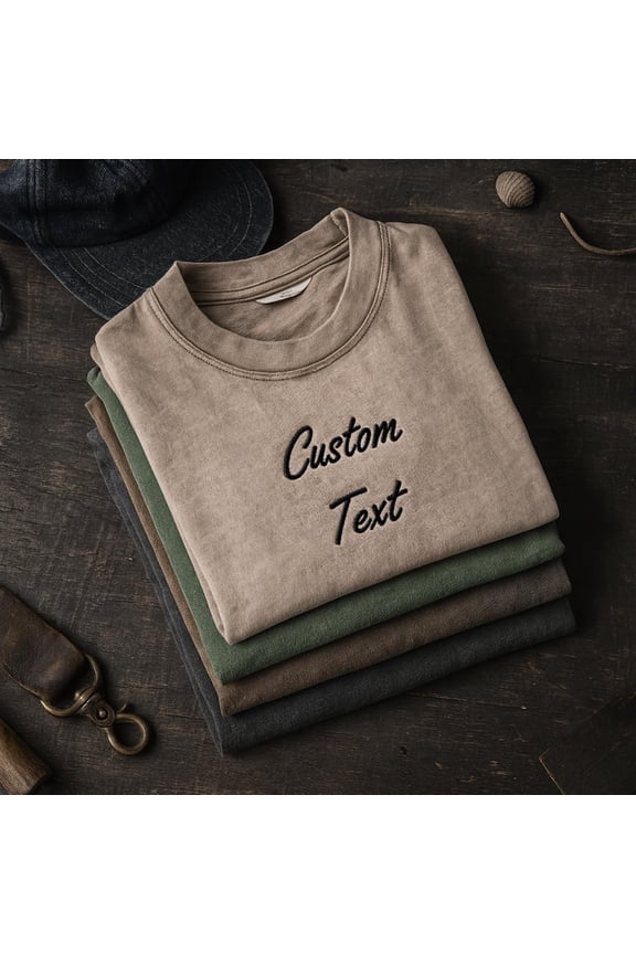 Personalized Embroidered Text Shirt, Custom Front Text T-shirts, Custom Bachelorette Tee,Suitable for birthday, wedding, Embroidered Tee