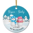 thumbnail image 1 of Personalized We're Engaged Ceramic Ornament Christmas 2025 - Mr & Mrs Snowman Xmas Ornament - Our First Christmas Engaged - Couple Snowman Gift for Anniversary, 1 of 6