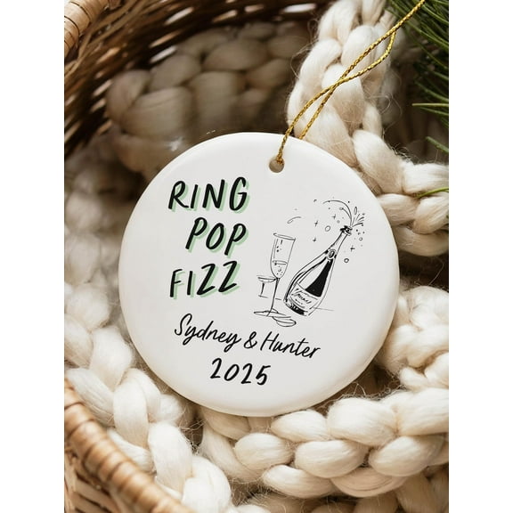 Personalized Engaged Gift for Couple Custom Christmas Ornament Engagement Gift for Bride Ornament Couples Gift with Personalized Names