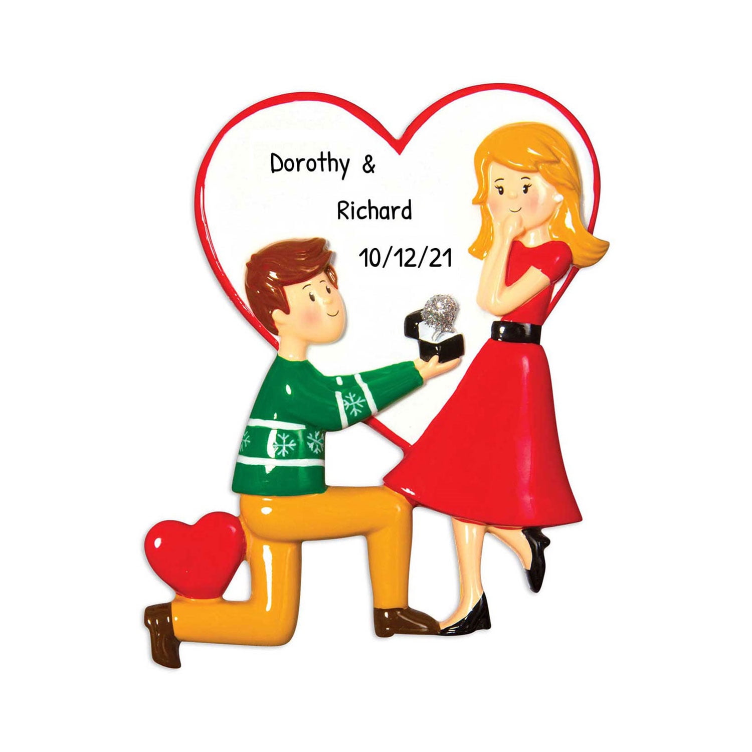 Personalized Engagement Ornament Engaged Christmas Ornament 2024