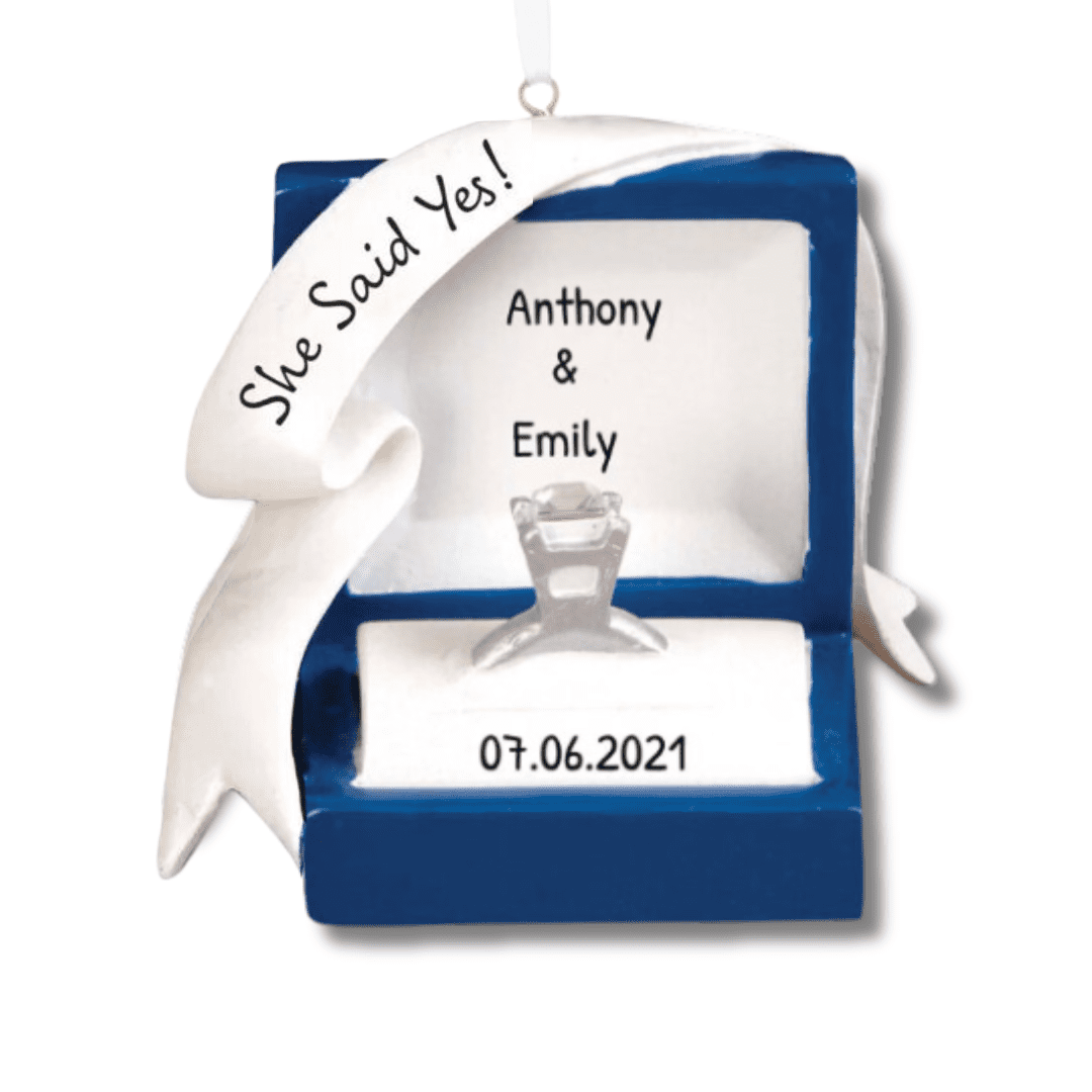 Personalized Engagement Ornament Engaged Christmas Ornament 2025