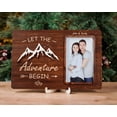 thumbnail image 1 of Personalized Engagement Picture Frame, Custom Couple Photo Frame, Engagement Gift for Couples, She Said Yes Wooden Adventure Frame, 1 of 5