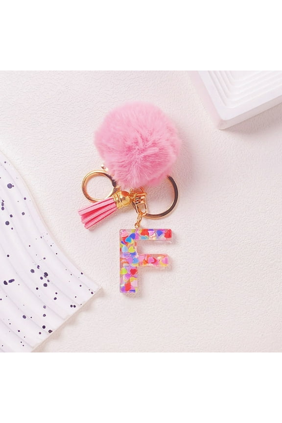 Personalized English Letter Keychain Pendant - 26 Alphabet Letters Choice, Cute Style Durable Travel Accessory for Keys or Bags, Ideal Gift for Birthdays Graduation