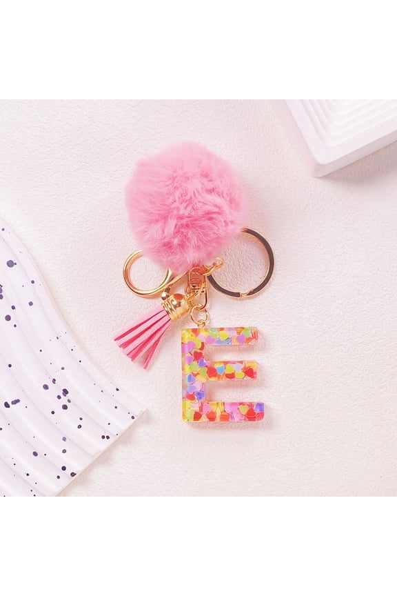 Personalized English Letter Keychain Pendant - 26 Alphabet Letters Choice, Cute Style Durable Travel Accessory for Keys or Bags, Ideal Gift for Birthdays Graduation