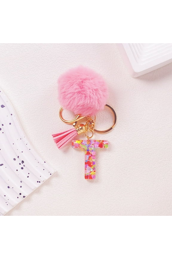 Personalized English Letter Keychain Pendant - 26 Alphabet Letters Choice, Cute Style Durable Travel Accessory for Keys or Bags, Ideal Gift for Birthdays Graduation