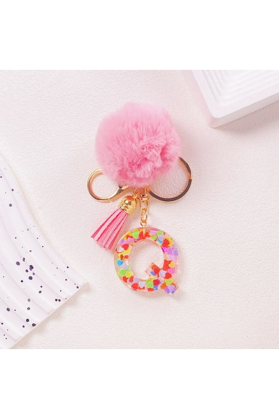 Personalized English Letter Keychain Pendant - 26 Alphabet Letters Choice, Cute Style Durable Travel Accessory for Keys or Bags, Ideal Gift for Birthdays Graduation