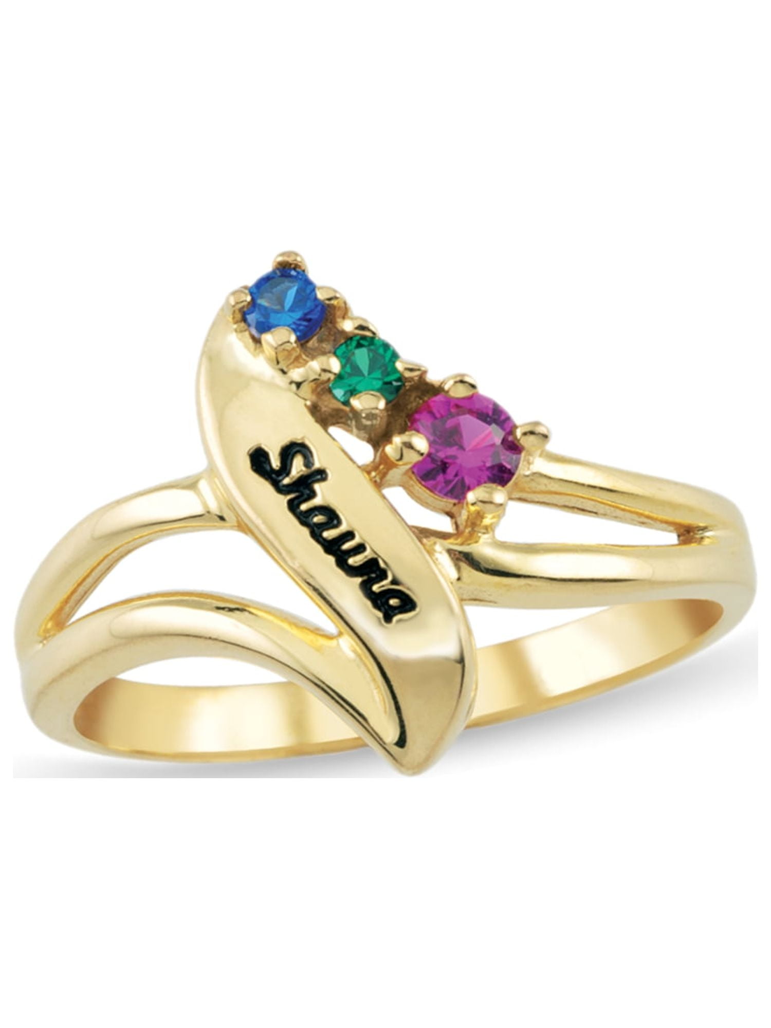 Personalized Engravable Daughter's Birthstone Ring in 10K gold by Jewlster