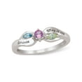 thumbnail image 1 of Personalized Engravable Daughter's Birthstone Ring in Sterling Silver, 1 of 3
