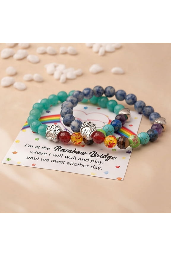 Female Personalized Engravable Pet Memorial Bracelet One Size, White