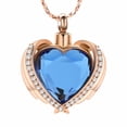 thumbnail image 1 of Personalized Engrave Crystal Heart Cremation Jewelry for Ashes Holder Urn Necklace for Ashes of Loved One, 1 of 5