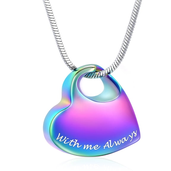 Personalized Engrave Heart Cremation Jewelry for Ashes Urn Necklace for Ashes of Loved One Urn Pendants with Chain