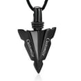 thumbnail image 1 of Personalized Engrave Text Urn Necklace for Men Arrowhead Cremation Ash Jewelry Memorial Lockets Pendant Keepsakes for Human Ashes for Women Memory Gift, 1 of 6