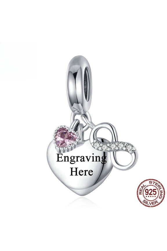 Personalized Engraved Heart Pendant, Sterling Silver 925 Custom Jewelry Gift