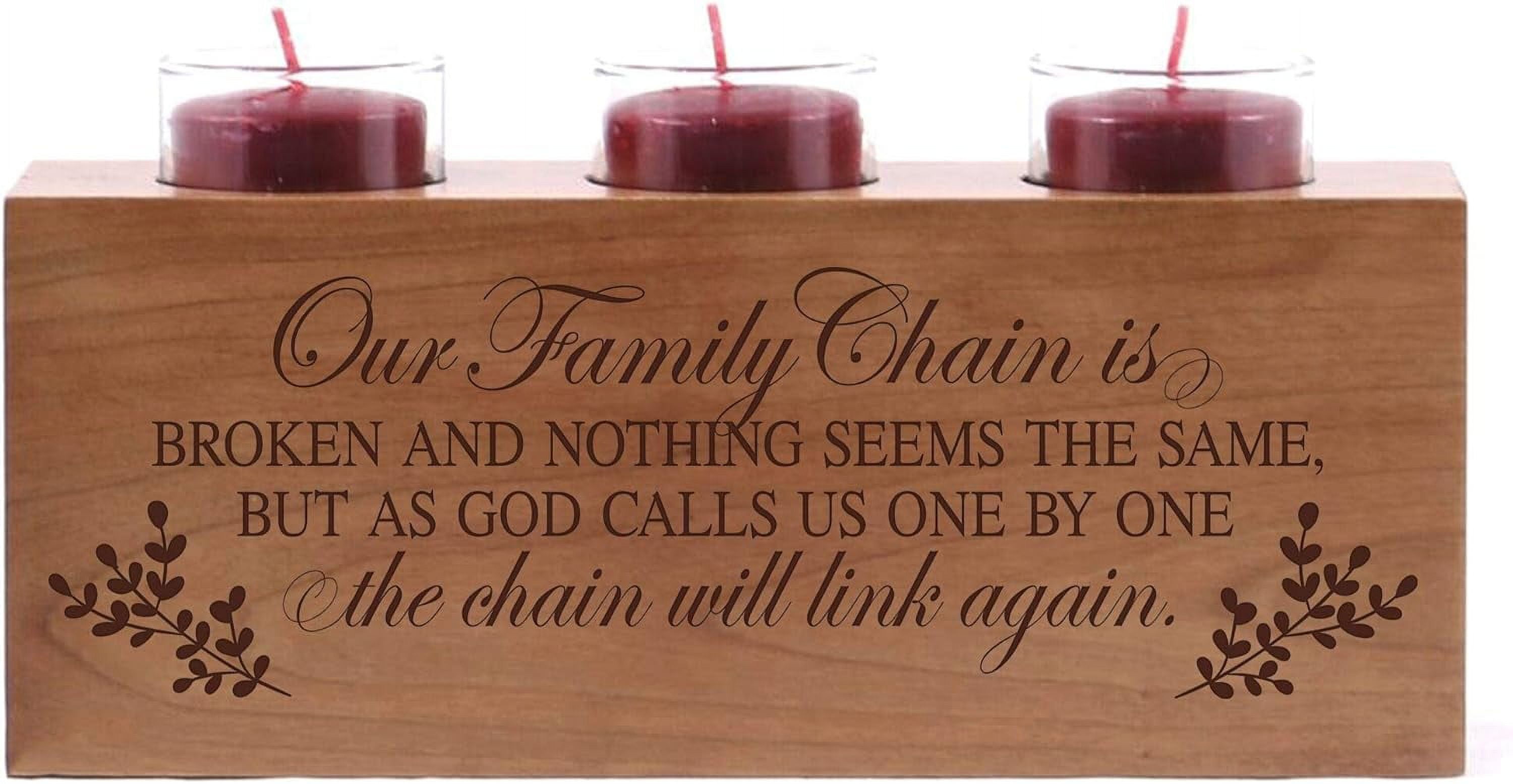 Personalized Engraved Memorial Votive Candle Holder 10x4x4 Bereavement