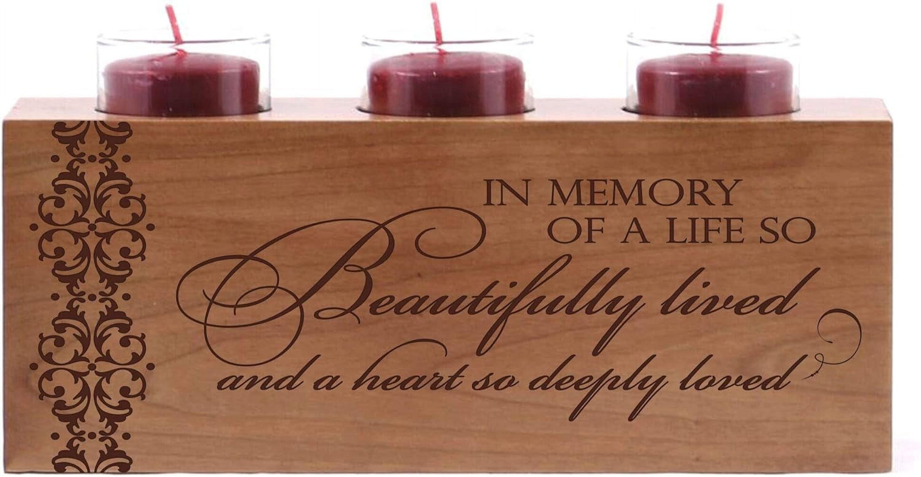 Personalized Engraved Memorial Votive Candle Holder 10x4x4 in Memory of