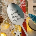 thumbnail image 1 of Personalized Engraved Spoon, Romantic Gift for Husband/Wife with Heartfelt Messages | 7.68" Stainless Steel Keepsake for Anniversary, Valentine's Day & Christmas Clearance!, 1 of 4