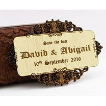 Personalized Engraved Wood Magnets 10 Rustic Wedding Save The Date Wooden Magnet